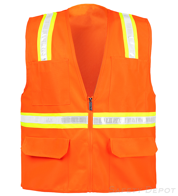 Hi vis shop safety vest orange